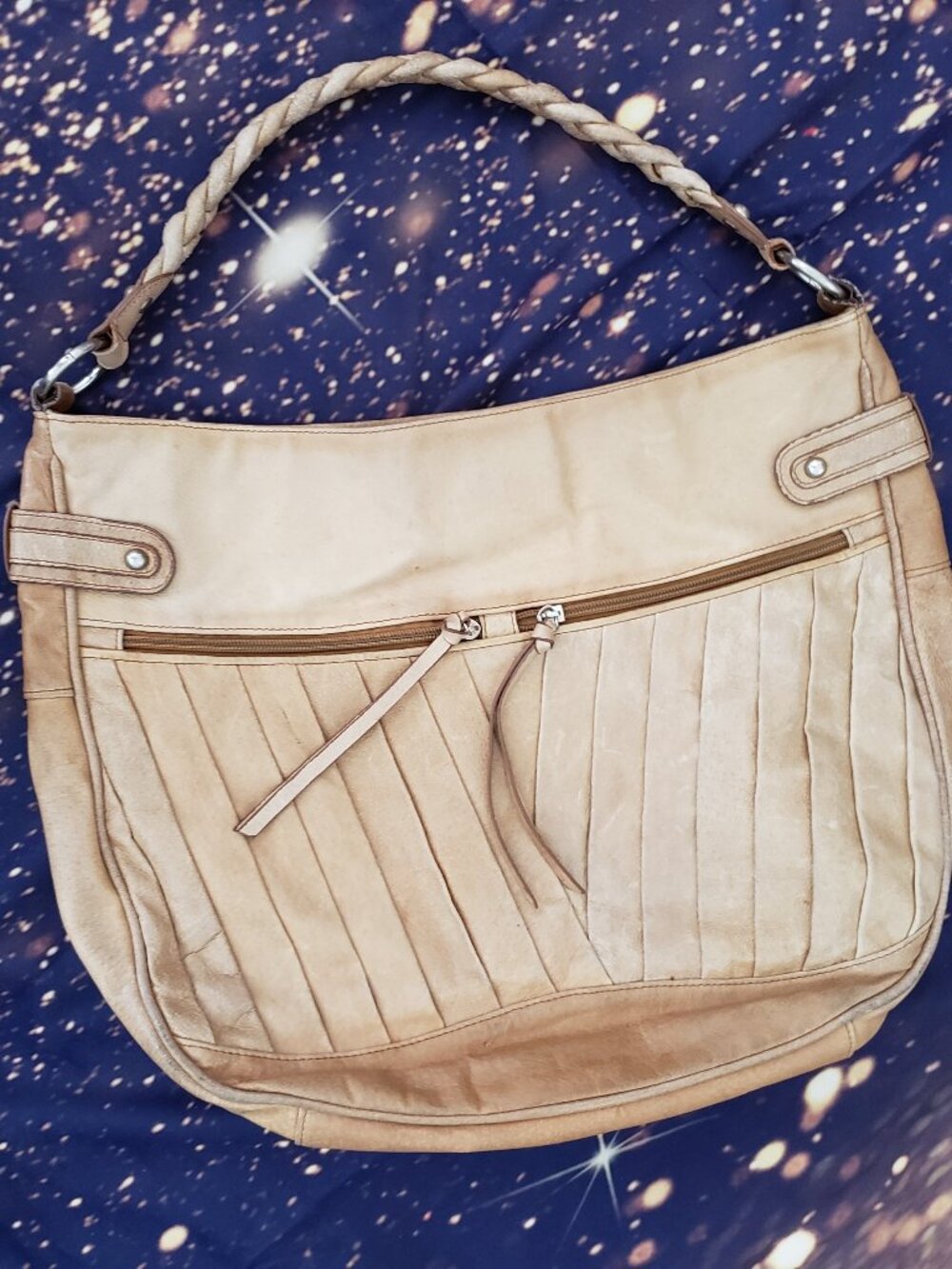 Tan Leather Hobo Bag